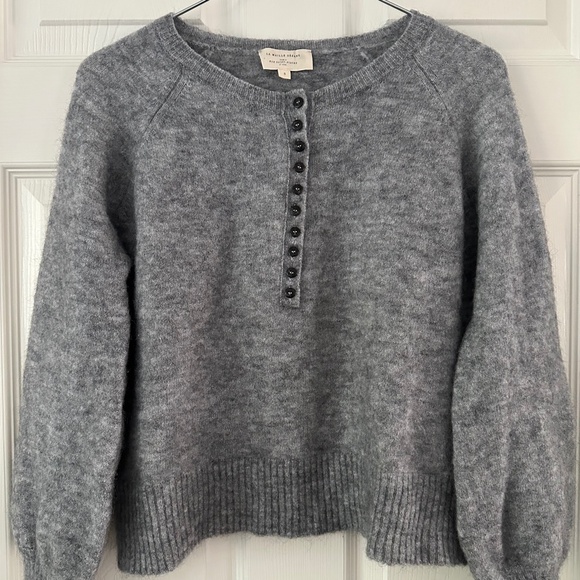 Sezane Leon Jumper Mohair Wool Sweater Gray Women’s Size Small - Picture 5 of 13